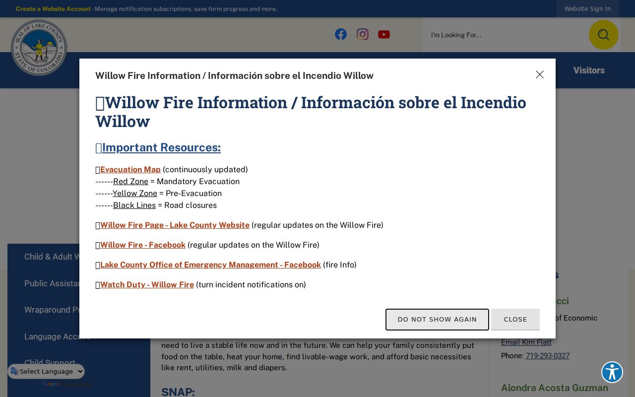 Lake County inmate records inmate information page